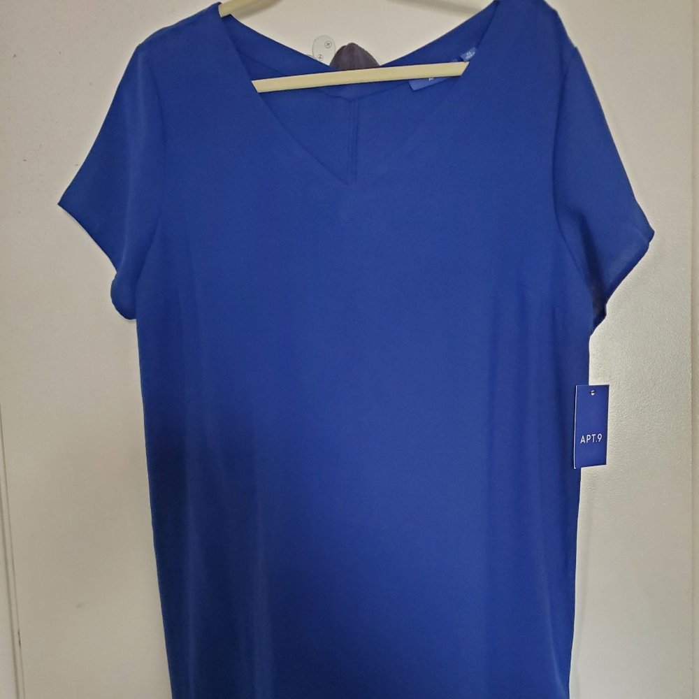 Royal blue dress w/ pockets - size XL